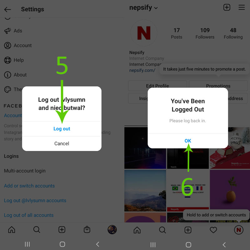 From android apps step 5 and 6 screenshot